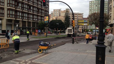 Obras de asfaltado en Gij&oacute;n