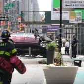 Vista del vehículo que ha atropellado a diez personas en Times Square