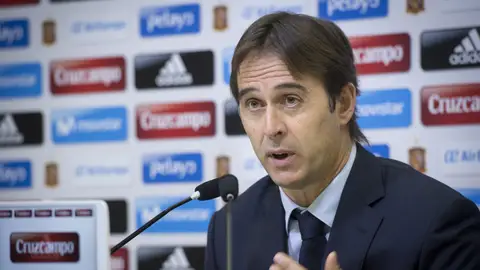 Julen Lopetegui, en rueda de prensa Julen Lopetegui, en rueda de prensa