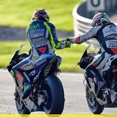 Valentino Rossi y Nicky Hayden Valentino Rossi y Nicky Hayden