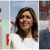 Pedro Sánchez, Susana Díaz y Patxi López