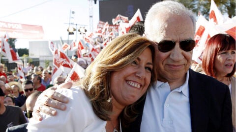 Susana D&iacute;az junto a Alfonso Guerra en Sevilla