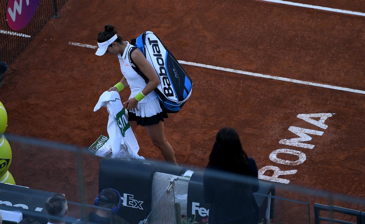 Garbiñe Muguruza se retira por lesión de su partido de semifinales de Roma ante Elina Svitolina Garbiñe Muguruza se retira por lesión de su partido de semifinales de Roma ante Elina Svitolina