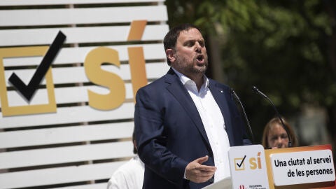 Oriol Junqueras en el primer acto de campa&ntilde;a por el si a la independecia