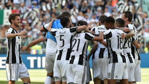 La Juventus celebra un gol