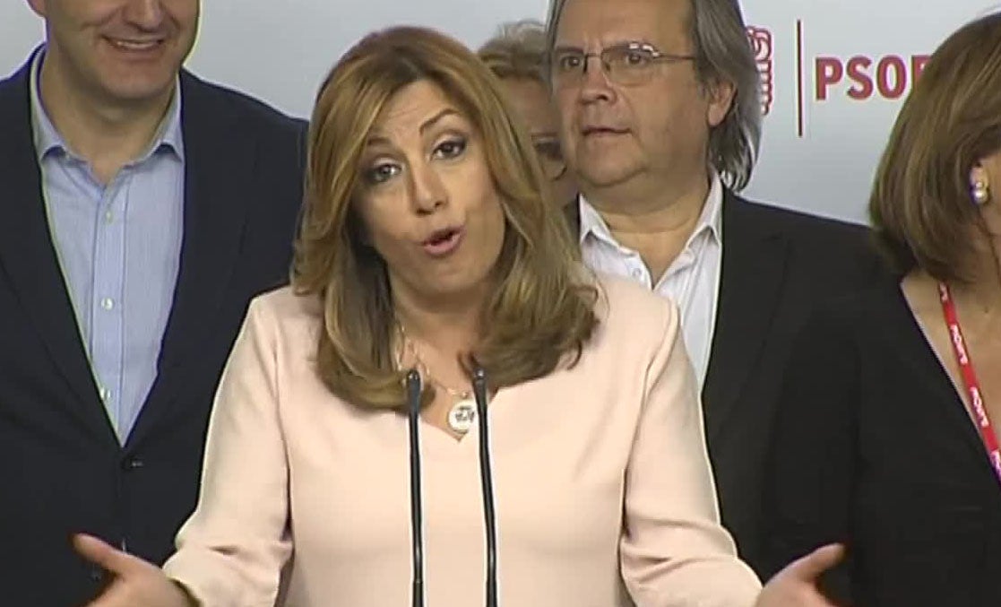 Las preguntas de Amón: "¿Cuánto tiempo puede resistir Susana Díaz como presidenta si se abstienen de votarla el 60% de los socialistas?" Las preguntas de Amón: "¿Cuánto tiempo puede resistir Susana Díaz como presidenta si se abstienen de votarla el 60% de los socialistas?"