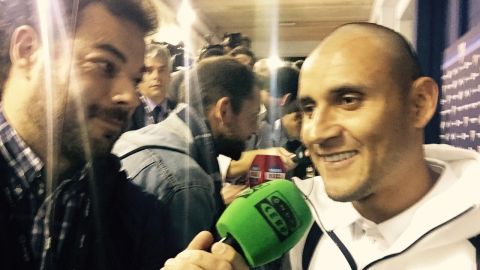 Edu Pidal con Keylor Navas en El Transistor