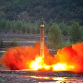 Lanzamiento de un misil por parte de Corea del Norte (Archivo)