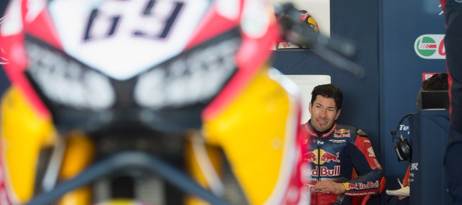Nicky Hayden. en una carrera del Mundial de Superbikes Nicky Hayden. en una carrera del Mundial de Superbikes