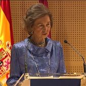 Frame 21.288625 de: Los cuatro Reyes conmemoran hoy los 40 años de la Fundación Reina Sofía
