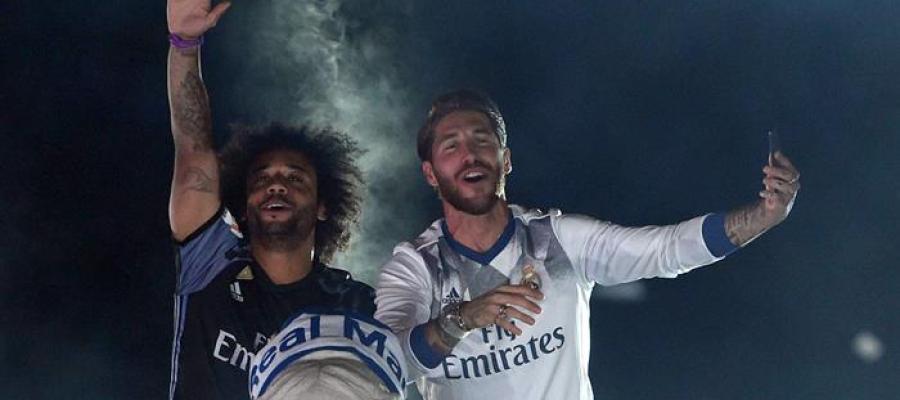Marcelo y Ramos, desatados en Cibeles Marcelo y Ramos, desatados en Cibeles