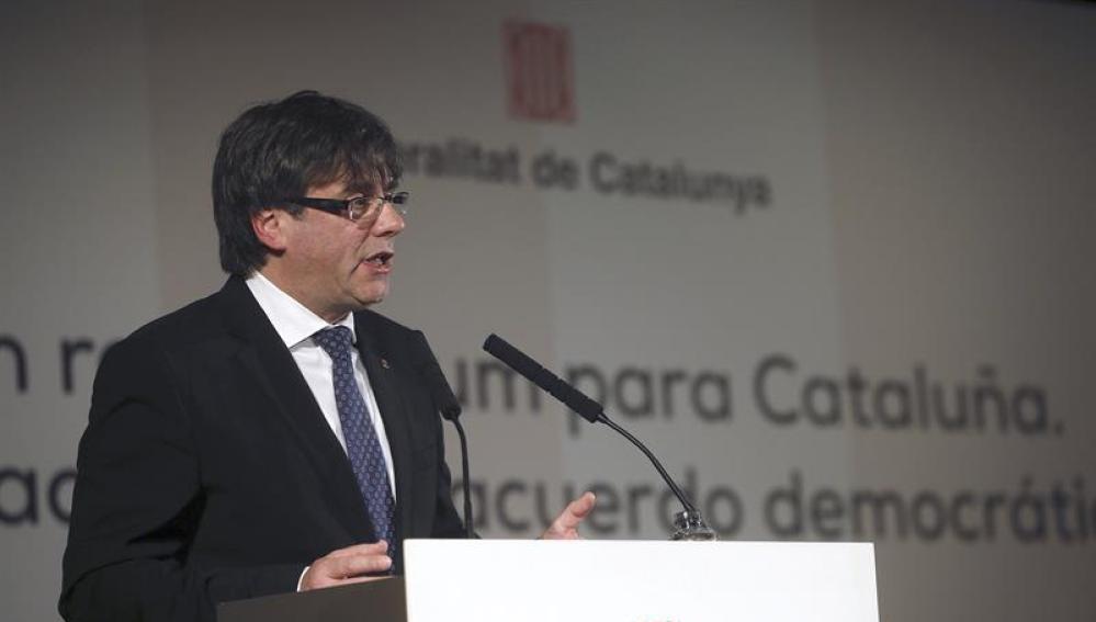 El presidente de Cataluña, Carles Puigdemont