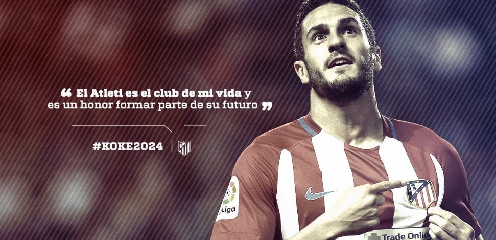 Koke renueva con el Atlético de Madrid hasta 2024 Koke renueva con el Atlético de Madrid hasta 2024