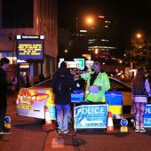 Policía británica en los alrededores del Manchester Arena