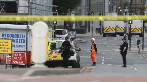 Dispositivo en las inmediaciones del Manchester Arena