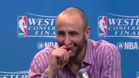 Ginobili, durante la rueda de prensa