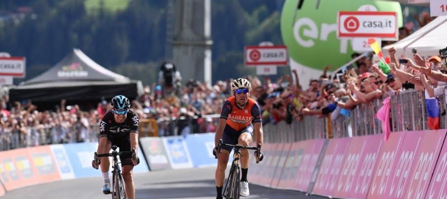Nibali y Landa llegan a la meta del Giro de Italia Nibali y Landa llegan a la meta del Giro de Italia