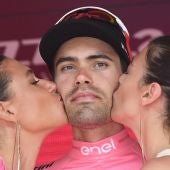 Tom Dumoulin, con la 'maglia rosa' del Giro de Italia
