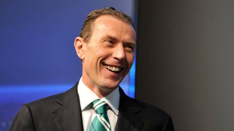 Emilio Butrague&ntilde;o, durante un acto con el Real Madrid