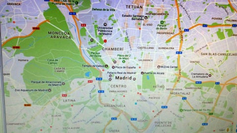 Plano de Madrid de Teletaxis