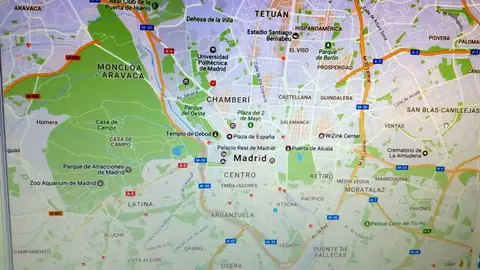 Plano de Madrid de Teletaxis Plano de Madrid de Teletaxis