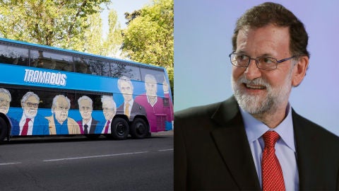 Montaje del Tramab&uacute;s y Mariano Rajoy