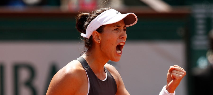 Garbiñe Muguruza, durante su último partido en Roland Garros Garbiñe Muguruza, durante su último partido en Roland Garros