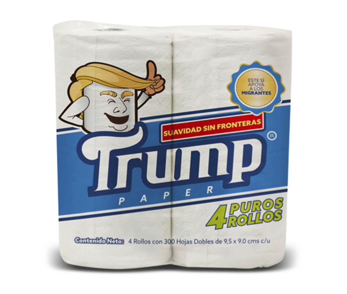Un abogado mexicano crea el papel higiénico marca 'Trump' para ayudar a los inmigrantes Un abogado mexicano crea el papel higiénico marca 'Trump' para ayudar a los inmigrantes