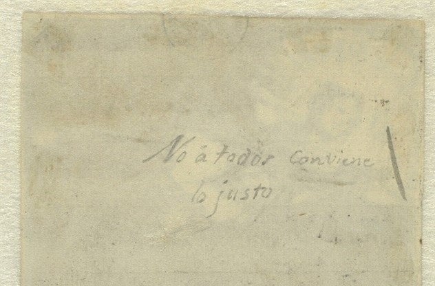 Hallan una anotación manuscrita de Goya oculta durante casi tres siglos tras un dibujo Hallan una anotación manuscrita de Goya oculta durante casi tres siglos tras un dibujo