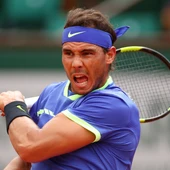 Rafa Nadal, tras devolver la bola a su rival Rafa Nadal, tras devolver la bola a su rival