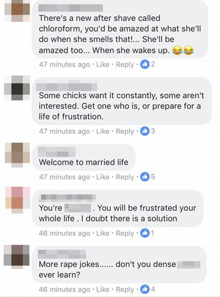 Un grupo de Facebook aconseja sobre cómo violar a mujeres Un grupo de Facebook aconseja sobre cómo violar a mujeres