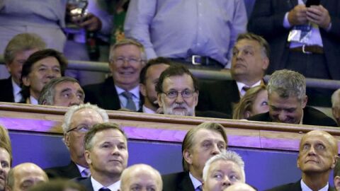 El presidente del Gobierno, Mariano Rajoy en Cardiff.