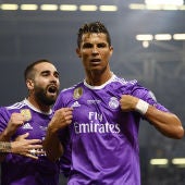 Cristiano Ronaldo celebra su gol con el Real Madrid