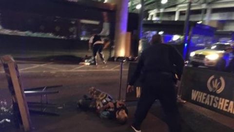 Imagen de los dos supuestos terroristas abatidos tras el atentado en Londres