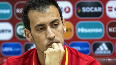 Busquets, en rueda de prensa