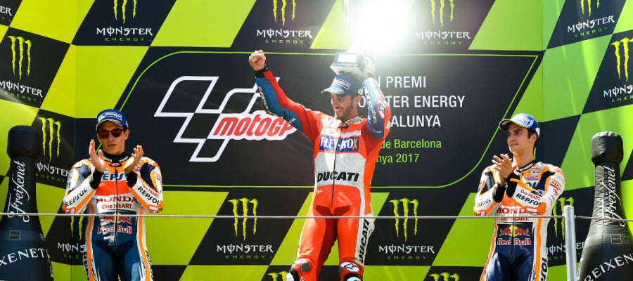 Dovizioso, en el podio de Cataluña Dovizioso, en el podio de Cataluña