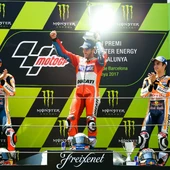 Dovizioso, en el podio de Cataluña Dovizioso, en el podio de Cataluña