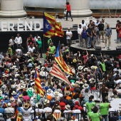 Concentración por el referéndum en Cataluña