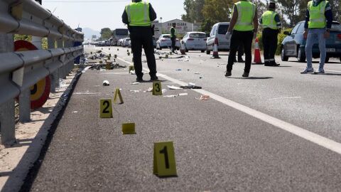 Carretera donde tres ciclistas perdieron la vida en Oliva