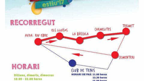El bus, completament gratu&iuml;t, circular&agrave; del 15 de juny al 15 de setembre i a les habituals parades en el seu recorregut fins al Termet sumar&agrave; quatre connexions di&agrave;ries amb el Club de Tennis.