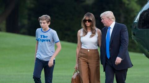 Donald Trump, Melania Trump y Barron