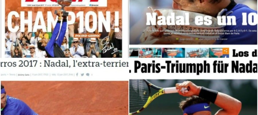 Las portadas de los medios tras el Roland Garros de Nadal Las portadas de los medios tras el Roland Garros de Nadal