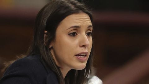 Irene Montero durante su intervenci&oacute;n