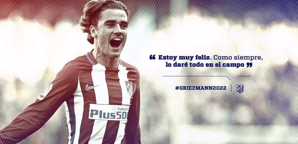 El Atlético confirma la renovación de Griezmann hasta 2022 El Atlético confirma la renovación de Griezmann hasta 2022