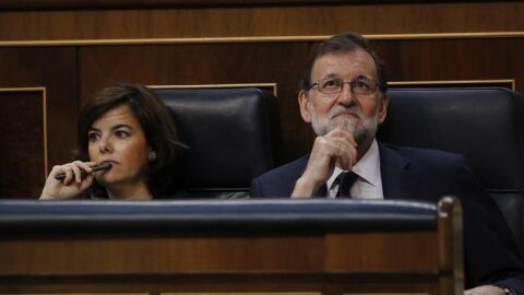 Soraya S&aacute;enz de Santamar&iacute;a y Mariano Rajoy