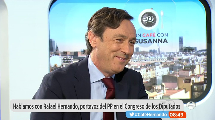 Rafael Hernando, sobre Irene Montero: "Si lloró es porque Iglesias perdió la votación y sólo sacó 82 votos" Rafael Hernando, sobre Irene Montero: "Si lloró es porque Iglesias perdió la votación y sólo sacó 82 votos"