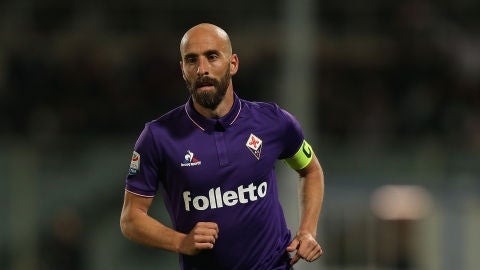 Borja Valero, en un partido con la Fiorentina