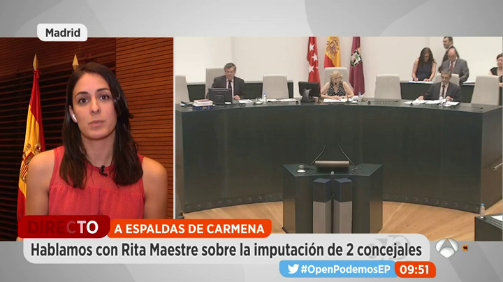 Rita Maestre, tras la no dimisión de Mayer y Mato: "La forma que tiene el PP de tapar este caso es el de la querella" Rita Maestre, tras la no dimisión de Mayer y Mato: "La forma que tiene el PP de tapar este caso es el de la querella"