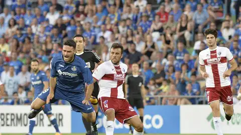 El delantero del Getafe, Jorge Molina. El delantero del Getafe, Jorge Molina.