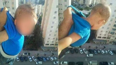 Foto publicada por el condenado tras arriesgar la vida del beb&eacute;